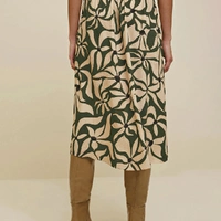 Saia Midi Reta Estampa Floral - imagem 1