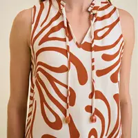 Regata Solta Decote V Careca Alongada Morena Rosa  - imagem 3