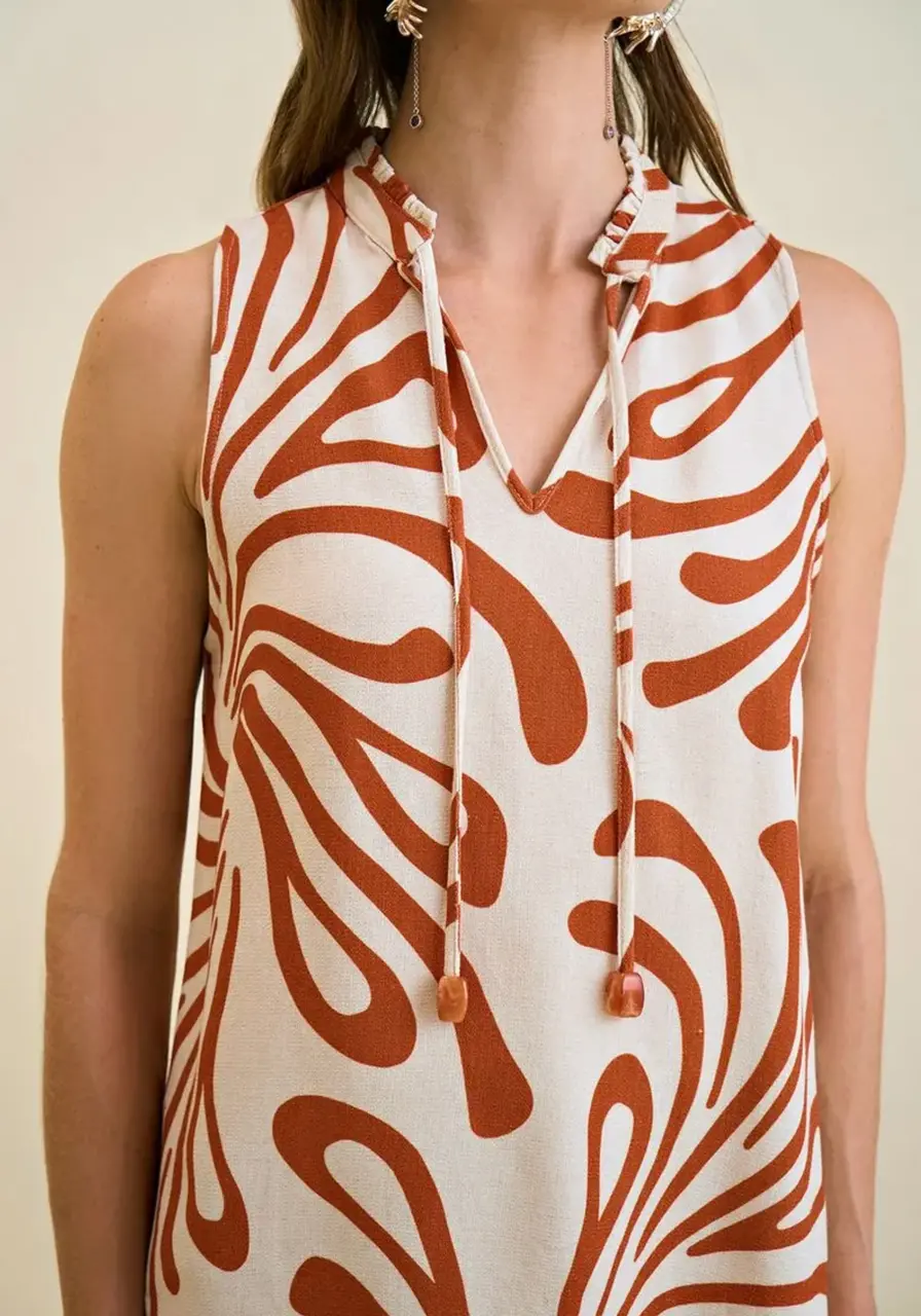 Regata Solta Decote V Careca Alongada Morena Rosa 