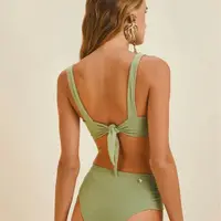 biquini Meia Taça Com Drapeado Verde Morena Rosa  - imagem 3