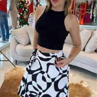 Saia Midi Clochard com Faixa Morena Rosa  - imagem 3