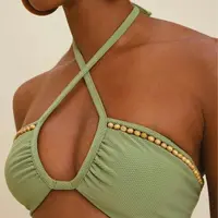 Biquini Tomara Que Caia Bordado Verde Morena Rosa  - imagem 2