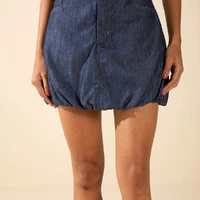 Saia Envase Alta Curta Azul Morena Rosa Ref 15081 - imagem 3