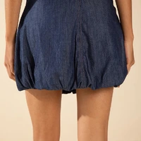 Saia Envase Alta Curta Azul Morena Rosa Ref 15081 - imagem 1