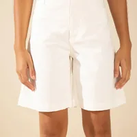 Bermuda Reta Alta Off White Morena Rosa Ref 15063 - imagem 2