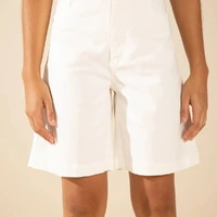 Bermuda Reta Alta Off White Morena Rosa Ref 15063 - imagem 2