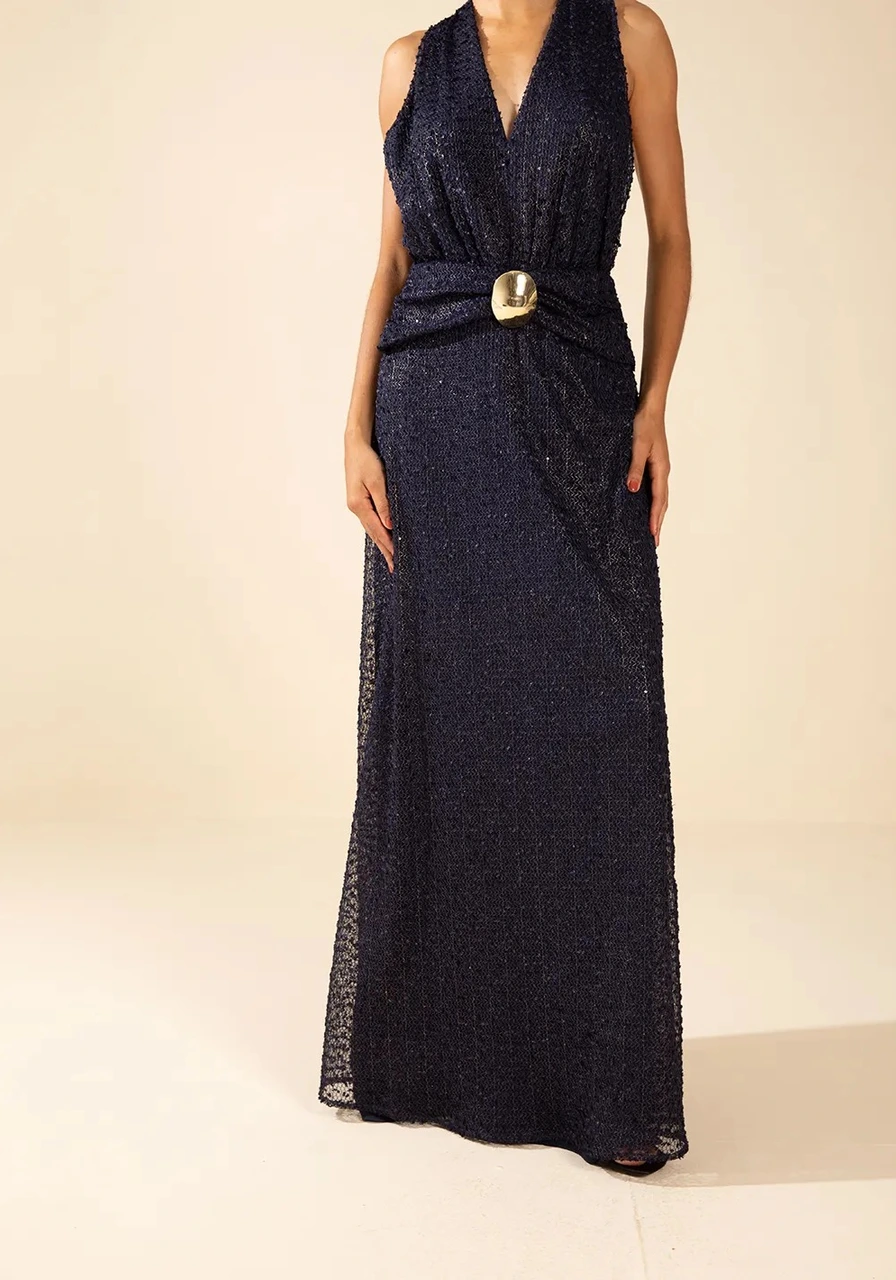 Vestido Solto Decote V Sem Manga Longo Morena Rosa Ref 15062