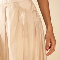 Saia Evase Alta Midi Bege Morena Rosa Ref 15521 - imagem 2