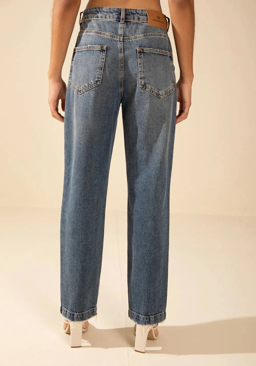 Calça Mom Alta Morena Rosa Ref 14725