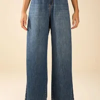 Calça Pantalona Alta Azul Morena Rosa Ref 15744 - imagem 3