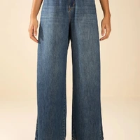 Calça Pantalona Alta Azul Morena Rosa Ref 15744 - imagem 3