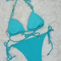 Biquini Cortininha Bordado Azul Morena Rosa Ref 8473 - imagem 1