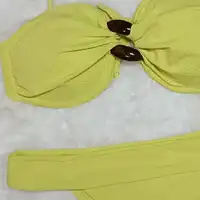 Biquini Tomara Detalhe Elo Amarelo Morena Rosa Ref 8087 - imagem 1