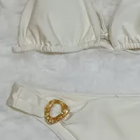 Biquini Cortininha Alongado Detalhe Orgânico Morena Rosa Ref 8502 - imagem 2