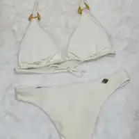 Biquini Cortininha Alongado Detalhe Orgânico Morena Rosa Ref 8502 - imagem 1