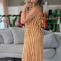 Vestido Solto Um Ombro Só Sem Manga Midi Morena Rosa Ref 15735 - imagem 3