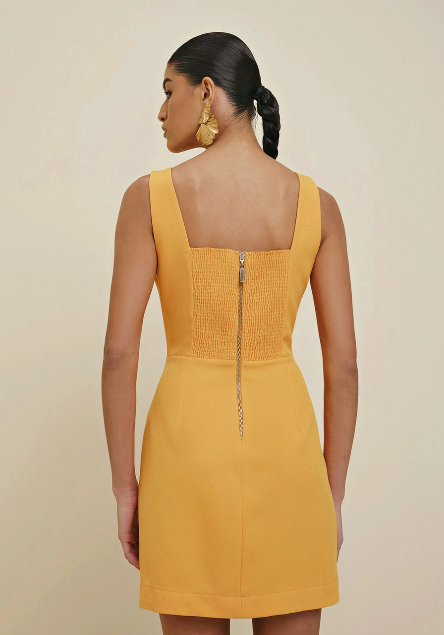 Vestido Morena Rosa Curto Amarelo 