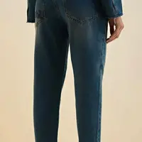 Calca Mom Alta-azul Morena Rosa Ref 13637 - imagem 1