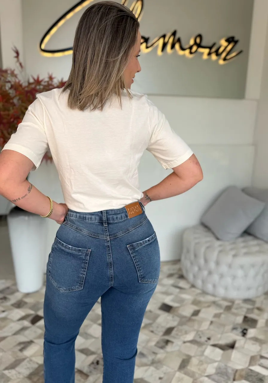 T-shirt Morena Rosa Estampa Paetê