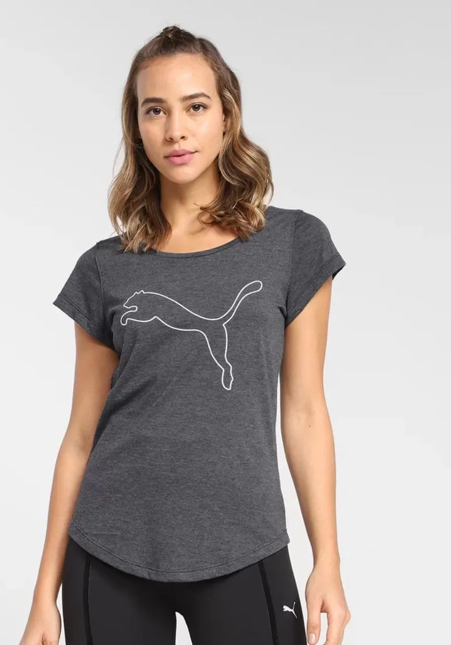 Camiseta Performance Heather Cat Tee Puma