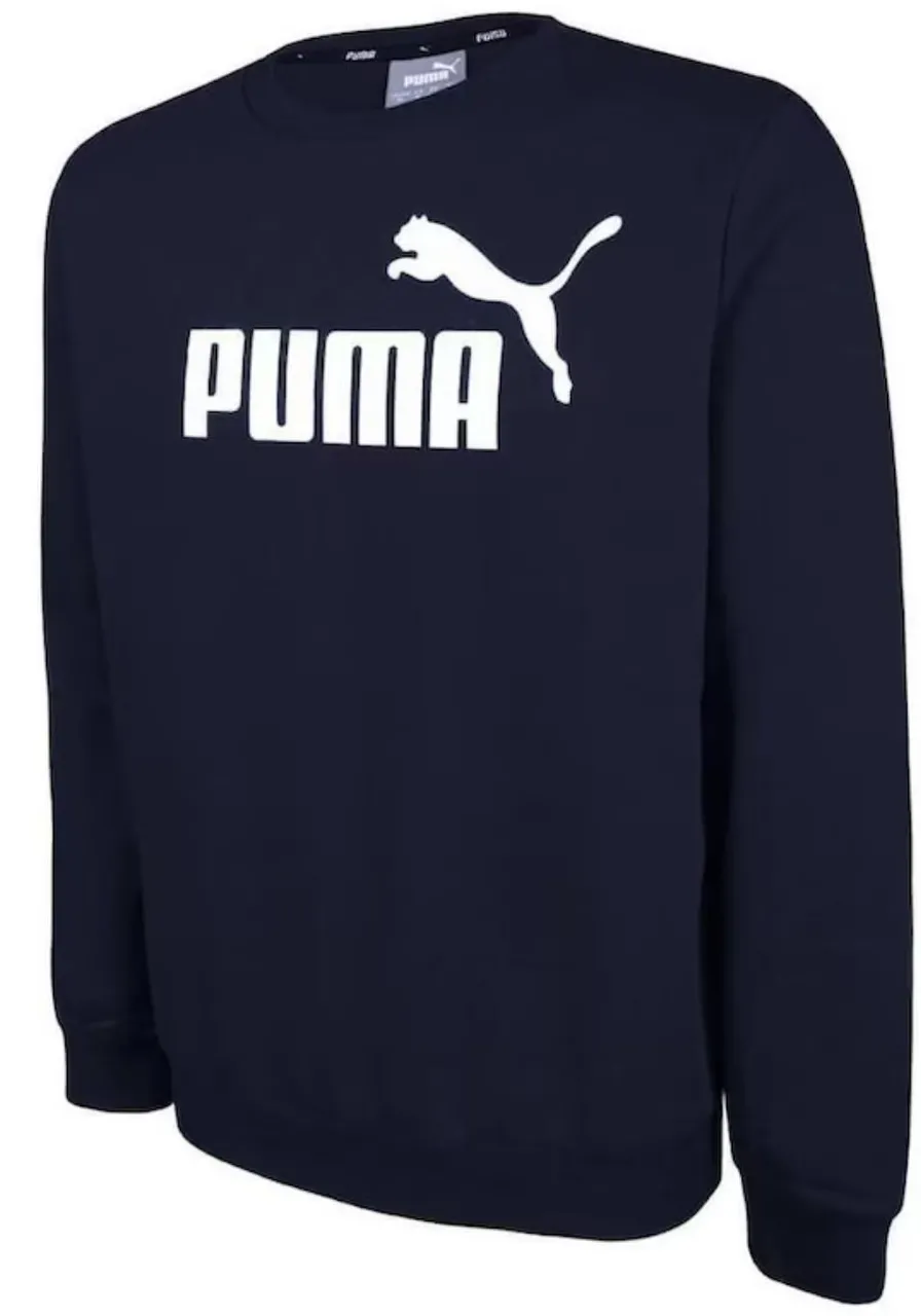 Blusão Moletom ESS Big Logo Crew Fl Azul 