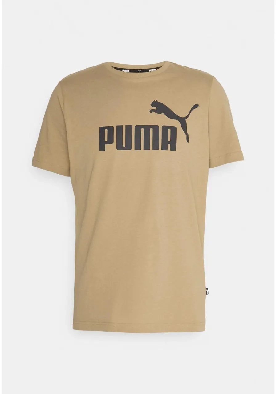 Camiseta Ess Logo Tee Puma Marrom