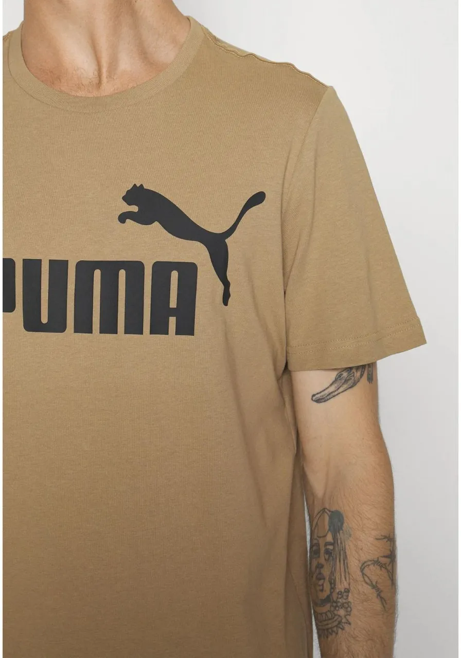 Camiseta Ess Logo Tee Puma Marrom