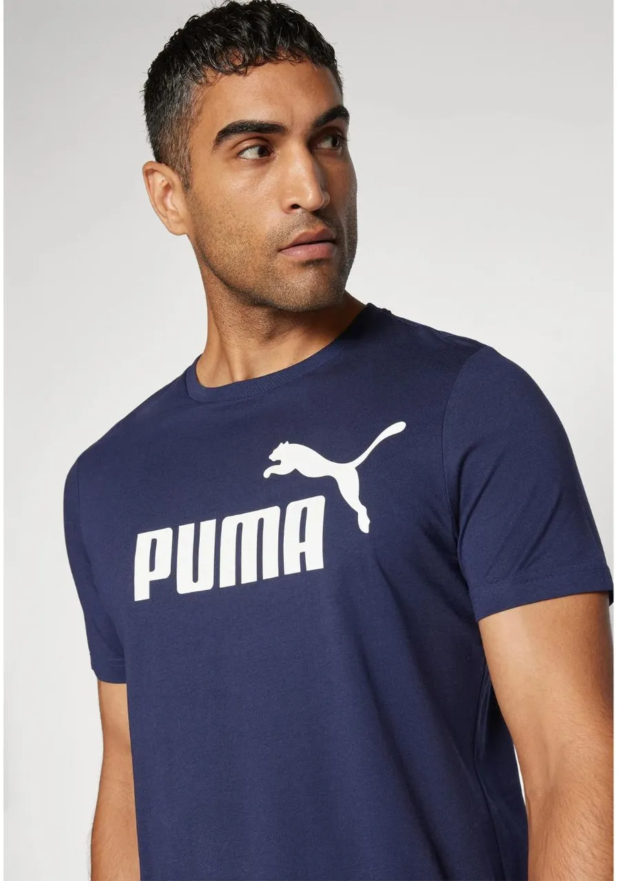 Camiseta Ess Logo Tee Puma Azul 