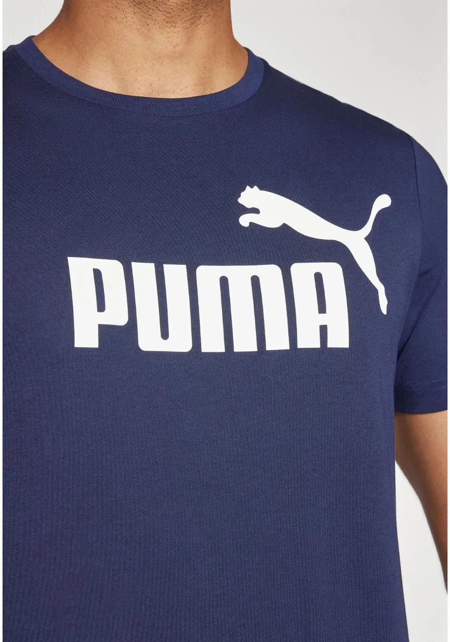Camiseta Ess Logo Tee Puma Azul 