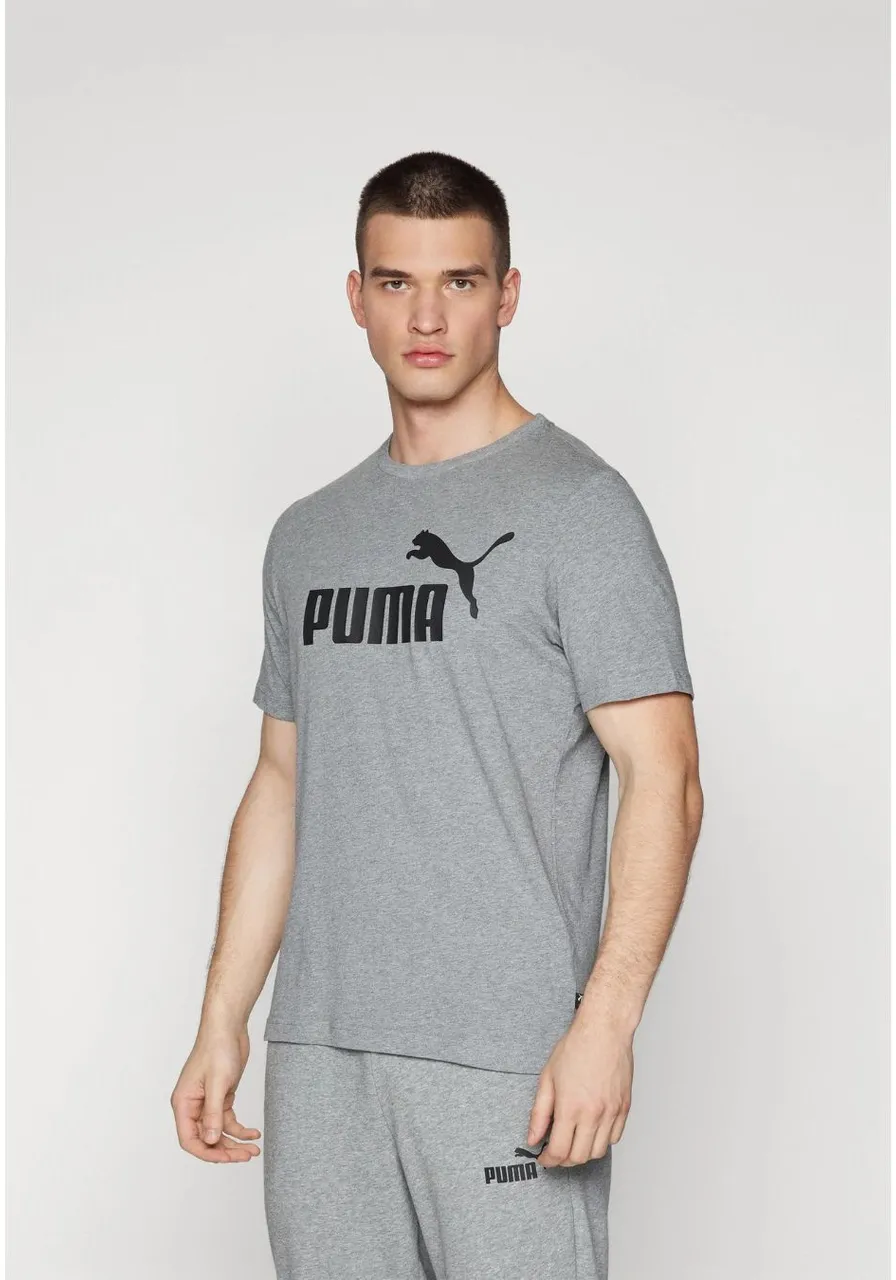 Camiseta Ess Logo Tee Puma Cinza