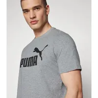Camiseta Ess Logo Tee Puma Cinza - imagem 3