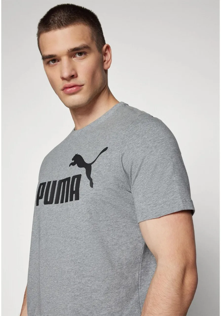 Camiseta Ess Logo Tee Puma Cinza
