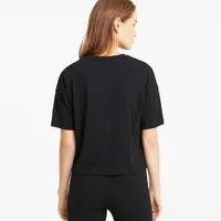 Camiseta Cropped Logo Tee Puma Preto - imagem 1