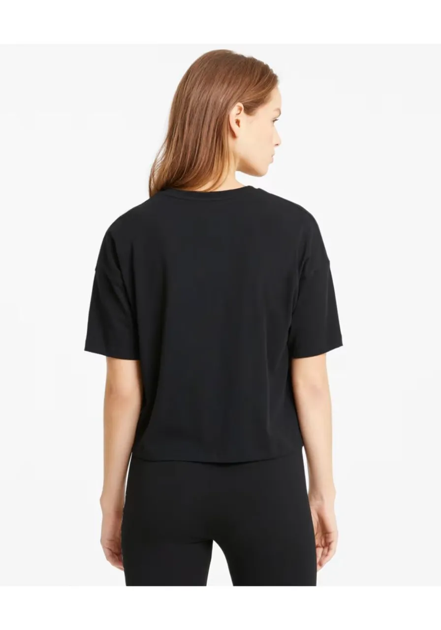 Camiseta Cropped Logo Tee Puma Preto