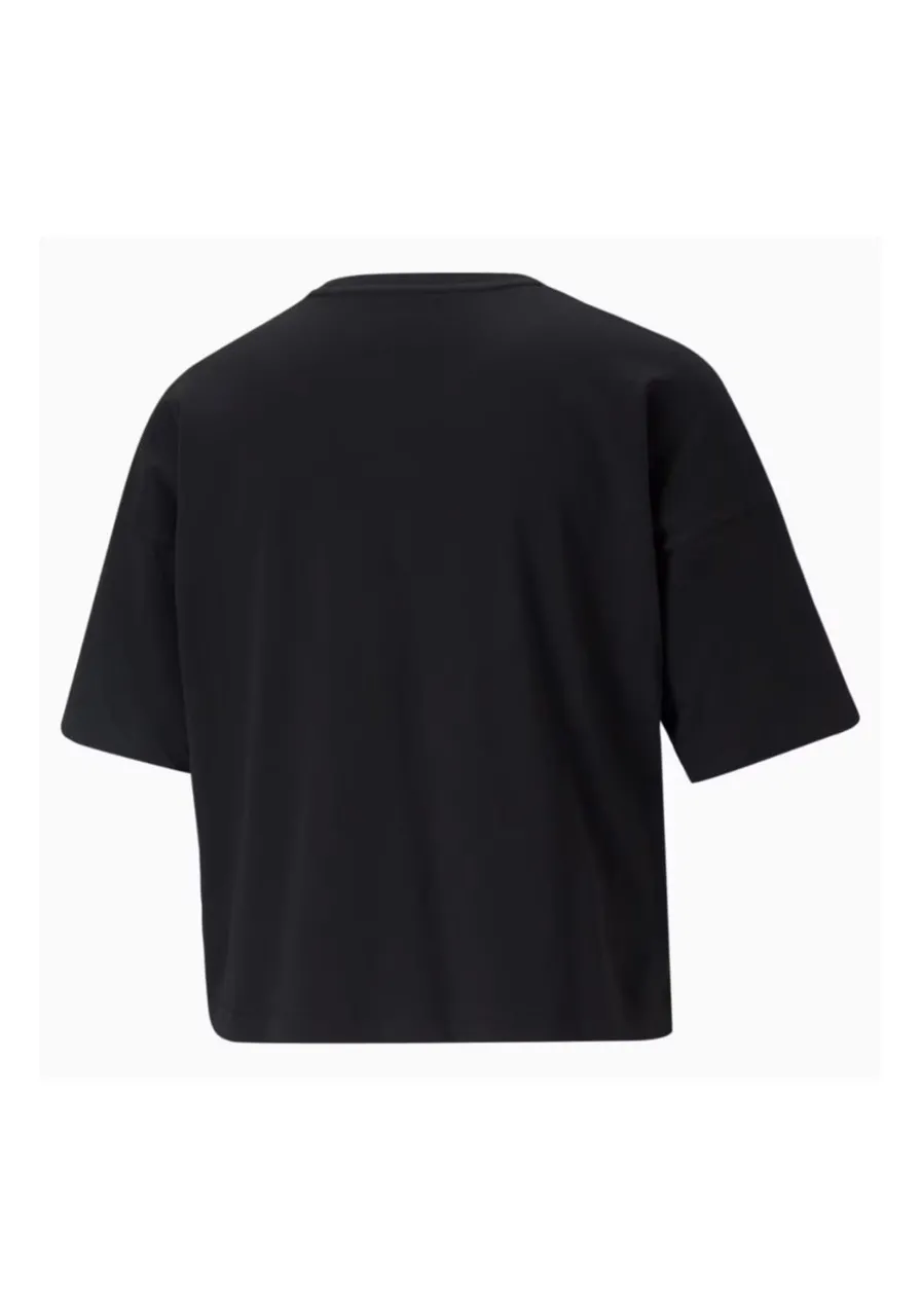 Camiseta Cropped Logo Tee Puma Preto