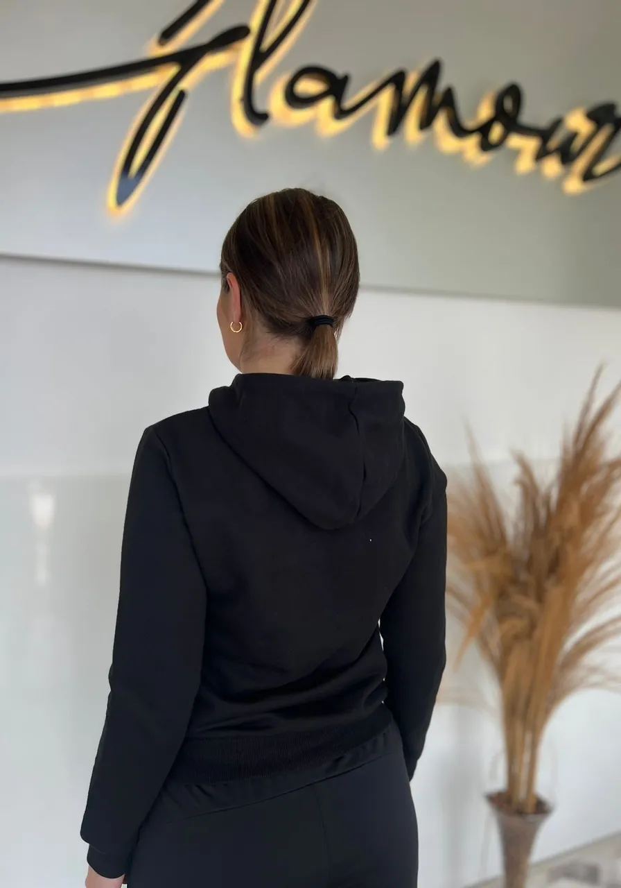 Blusão ESS Logo Hoodie Puma Preto