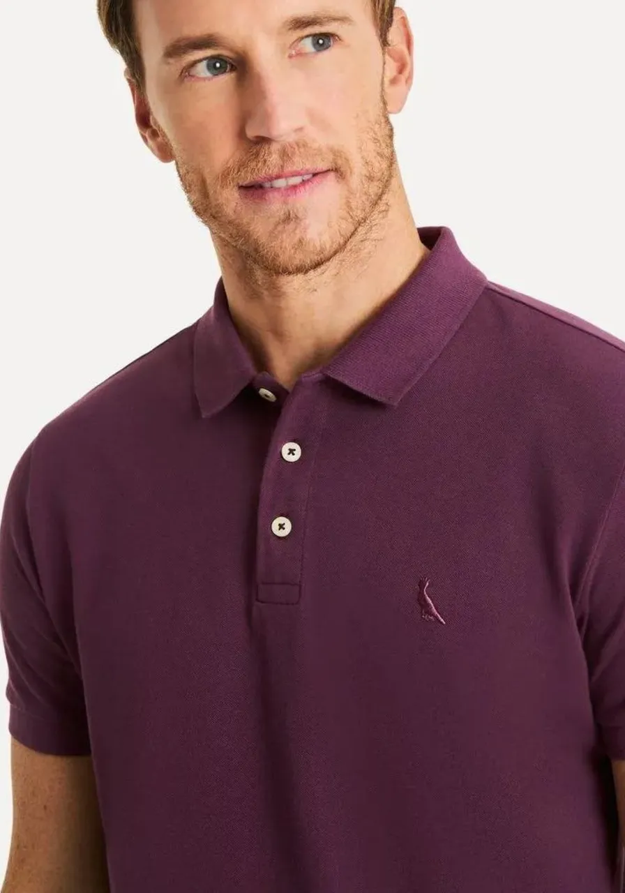 Camiseta Polo Piquet Classica Reserva Vinho