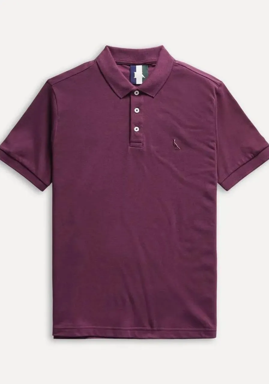 Camiseta Polo Piquet Classica Reserva Vinho