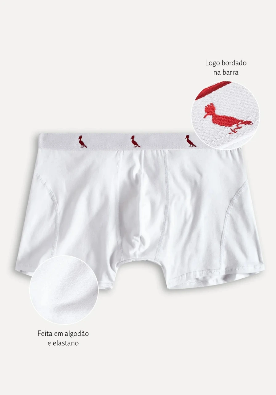 Cueca Boxer Básica Brancas Reserva Ref 14813