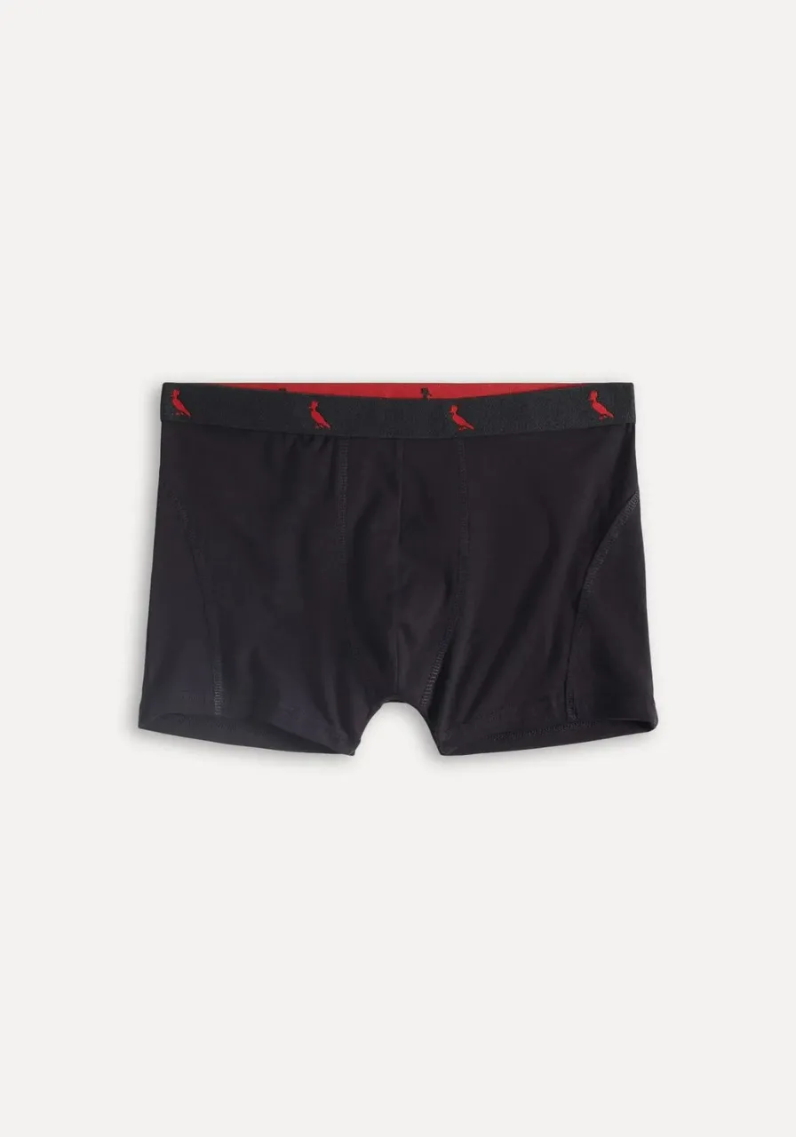 Kit 3 Cuecas Boxer Monocromáticas Pretas Reserva Ref 14805