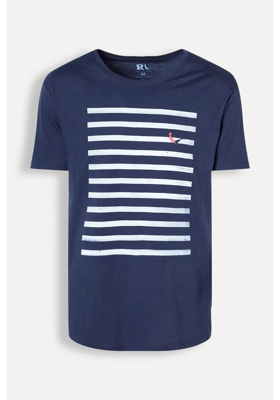 Camiseta Estampada Faixas Reserva