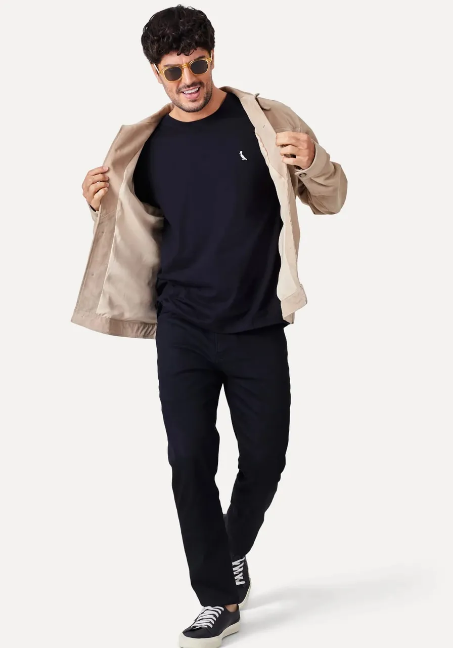 Camiseta Regular Vento Preta Reserva Ref 9398