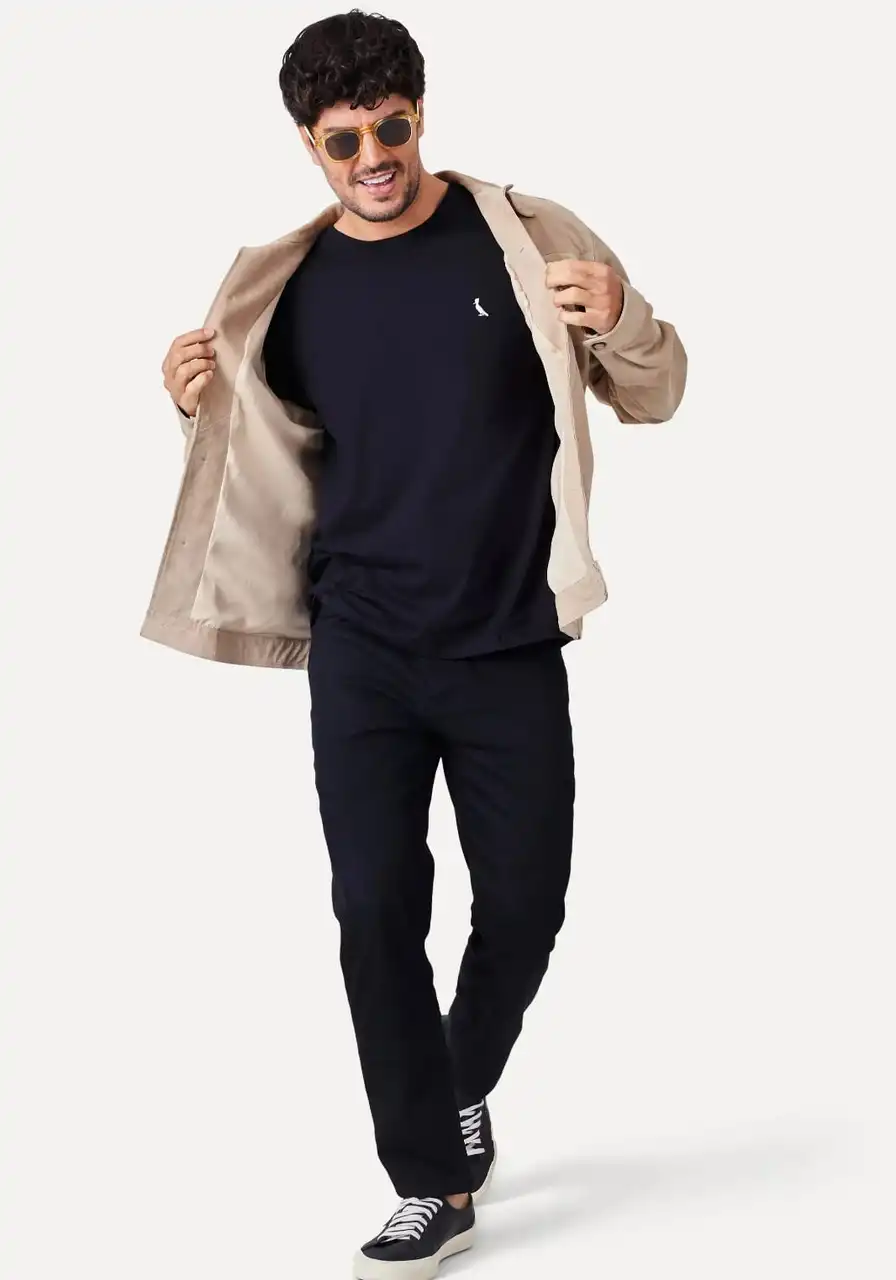 Camiseta Regular Vento Preta Reserva Ref 9398