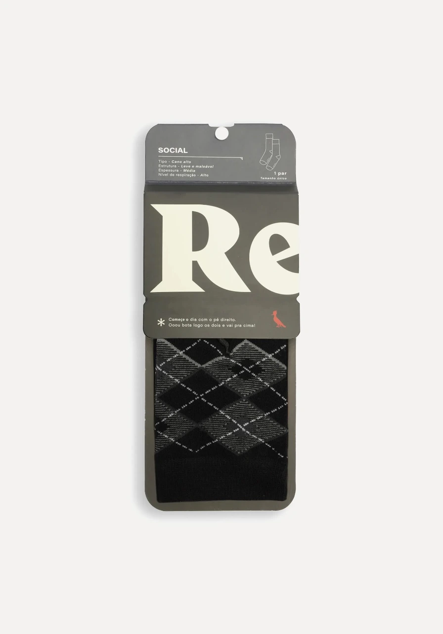 Meia RSV Xadrez Reserva Ref 15134