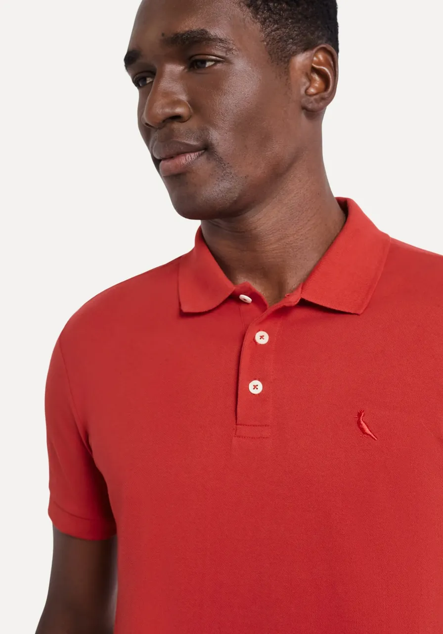 Polo Piquet Classica Reserva Vermelha Ref 9390