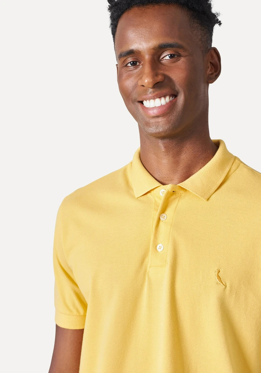 Polo Piquet Classica Reserva Amarela Ref 9390