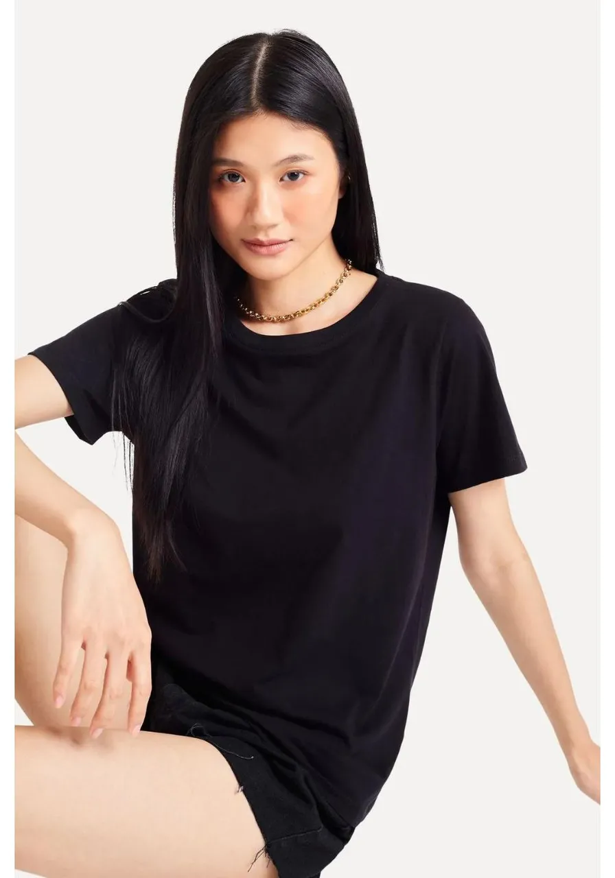 Camiseta Básica Gola Careca Preto