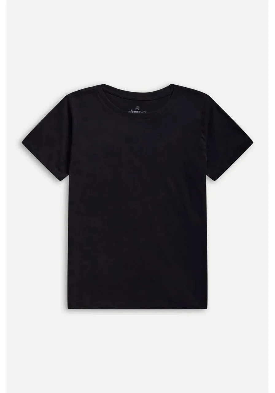 Camiseta Básica Gola Careca Preto
