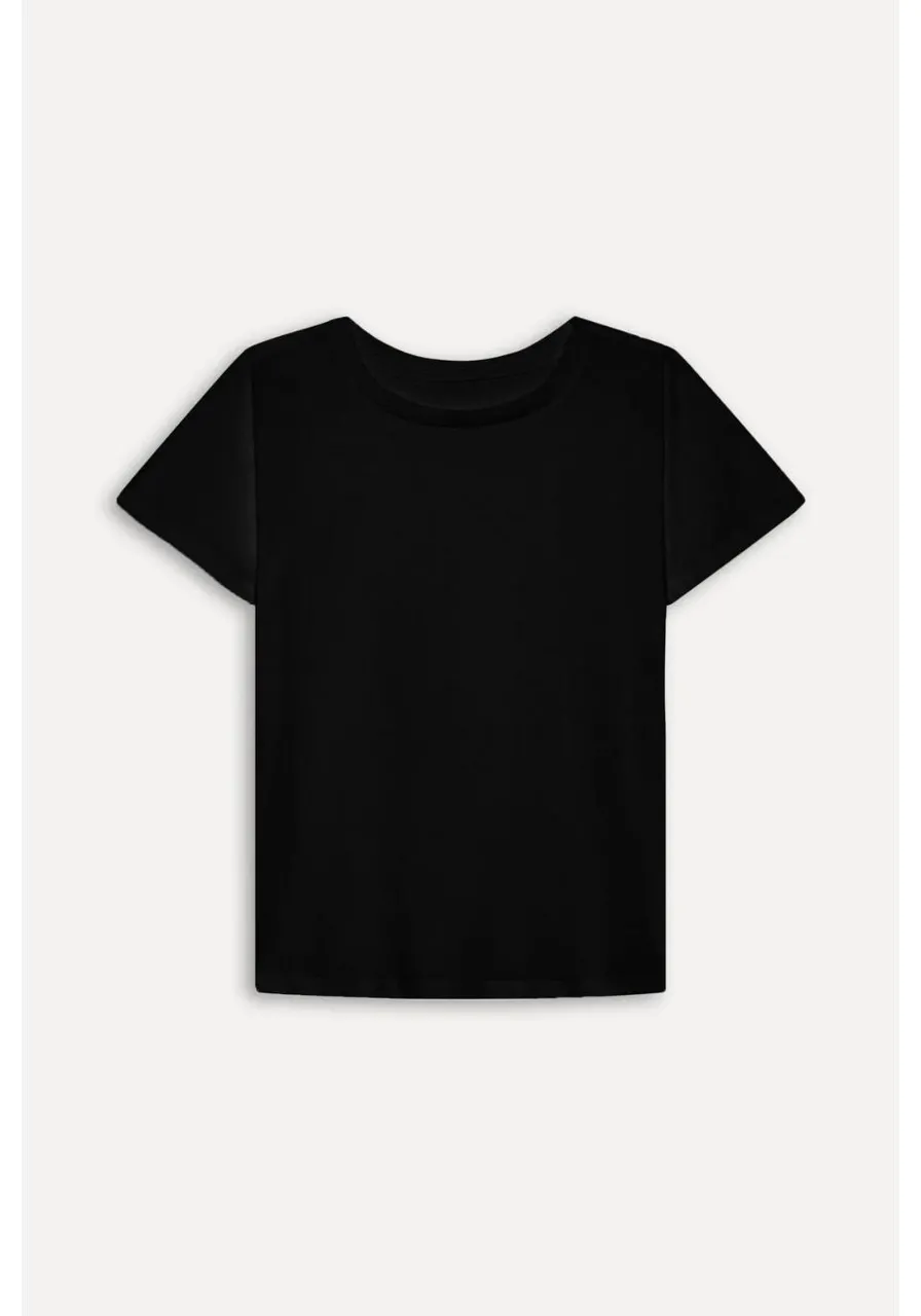 Camiseta Básica Gola Careca Preto