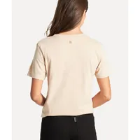 Camiseta Básica Gola Careca Bege - imagem 1